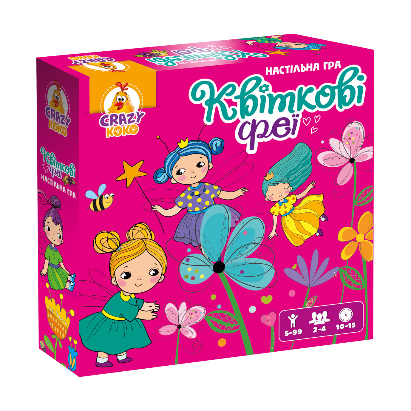 Настільна гра Vladi Toys Квіткові феї, 26*6.5*26 см, від 5 років, 8 елементів (VT8055-34)